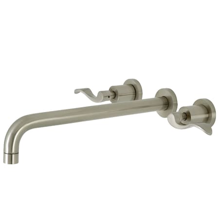 Kingston Brass KS8048DFL Wall Mount Tub Faucet, Brushed Nickel KS8048DFL